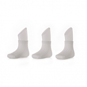Ponožky XKKO BMB Pastels White 0-6 mes (3 páry) BMBSC0001