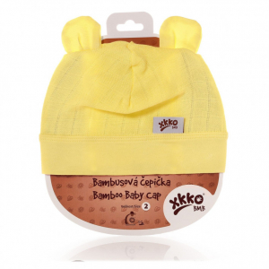 Bambusová čiapočka XKKO BMB Lemon - veľkosť 3 CAP00002
